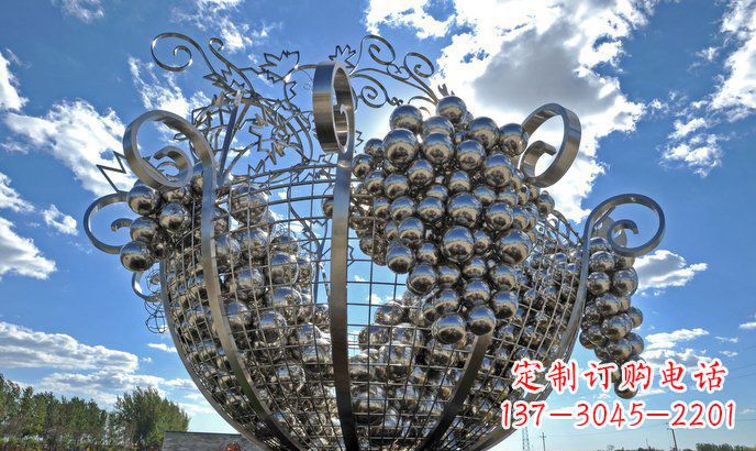 辽阳不锈钢葡萄雕塑精致美观、经久耐用