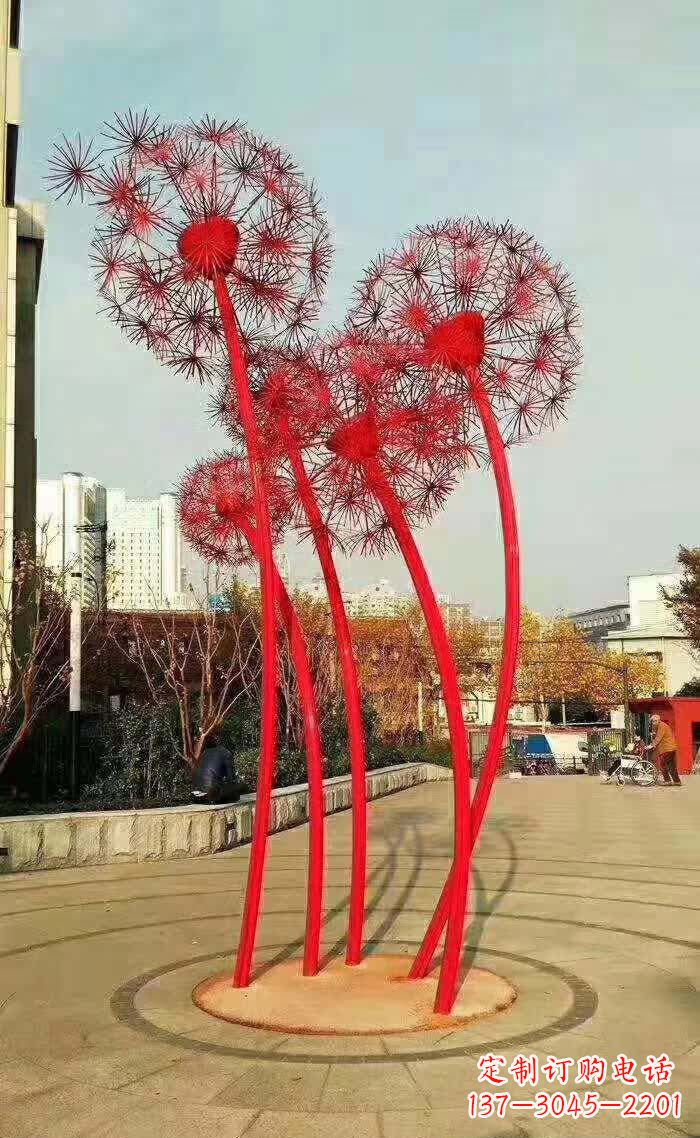辽阳不锈钢蒲公英美丽的雕塑之作