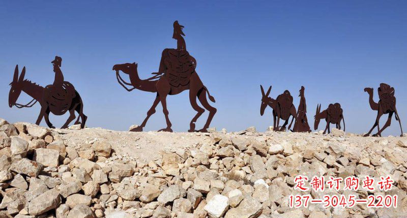 辽阳不锈钢骆驼雕塑传承古代传统