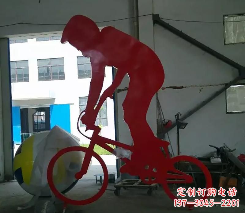 辽阳不锈钢骑自行车运动雕塑
