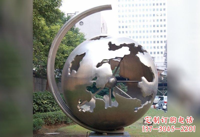 辽阳不锈钢地球仪雕塑艺术与科学的结合