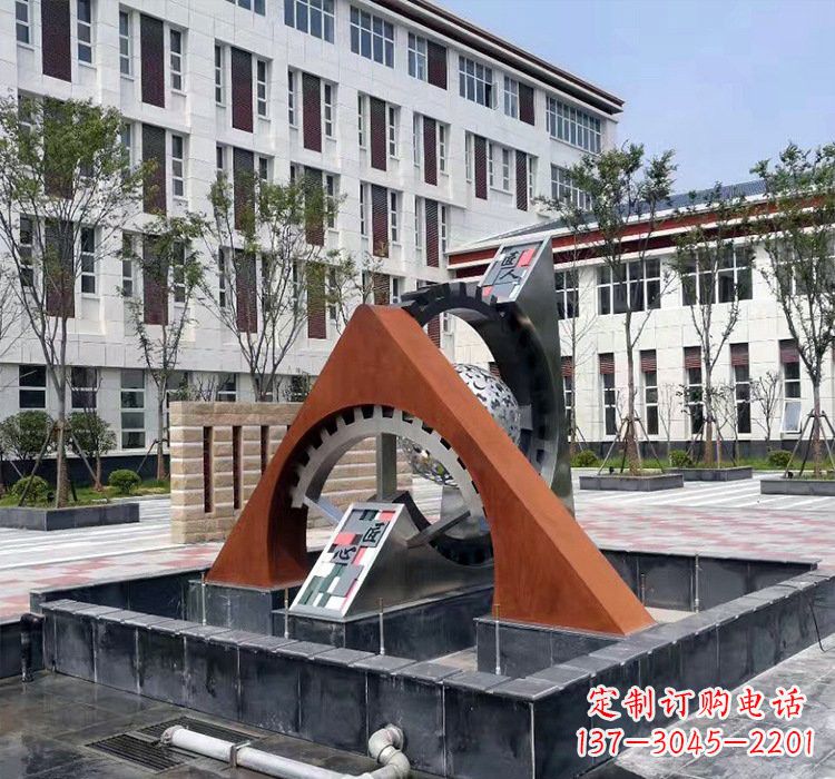 辽阳不锈钢齿轮雕塑精湛工艺展现匠心