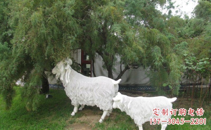 辽阳不锈钢山羊动物雕塑