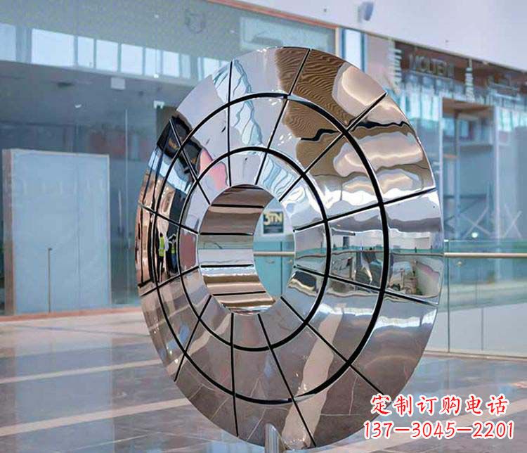 辽阳不锈钢圆环雕塑——精美的艺术精品