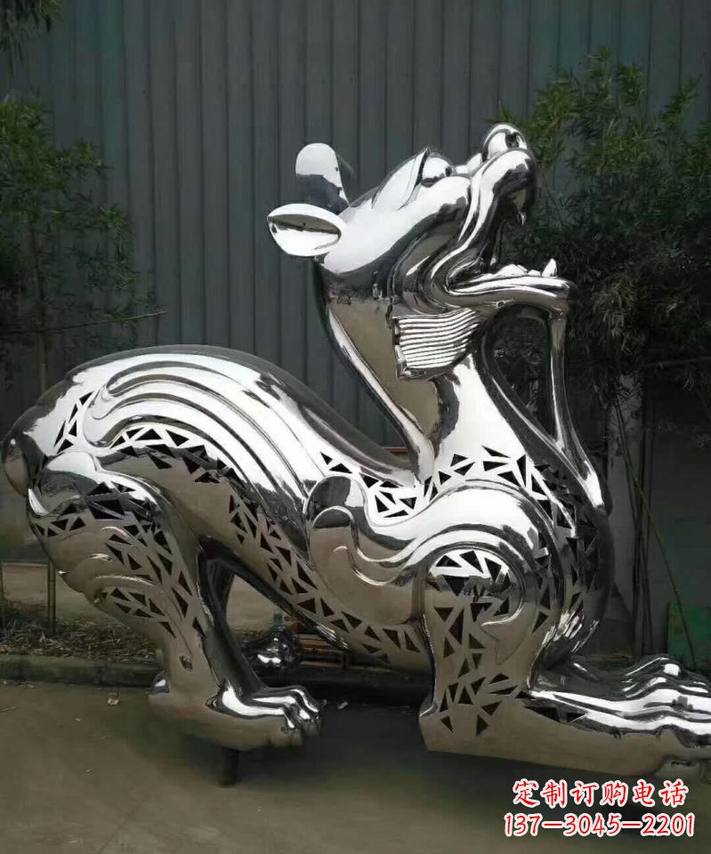 辽阳不锈钢神兽麒麟造型雕塑