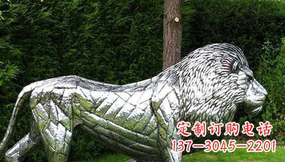 辽阳不锈钢狮子雕塑拥有经典古典风格