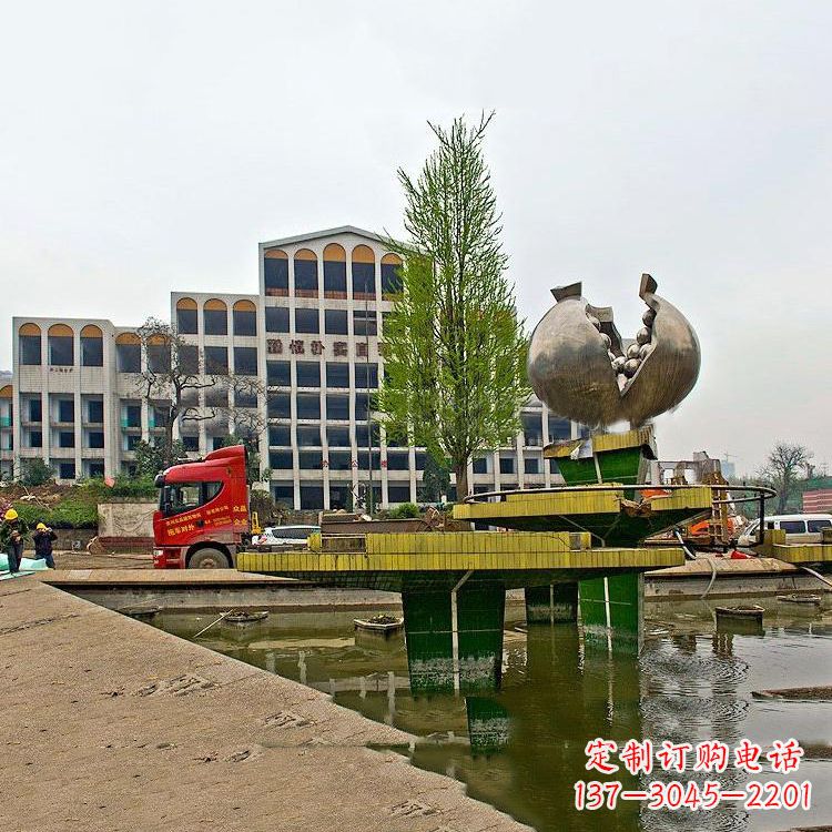 辽阳不锈钢石榴景观雕塑
