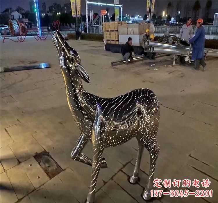 辽阳时尚优雅的不锈钢小鹿雕塑