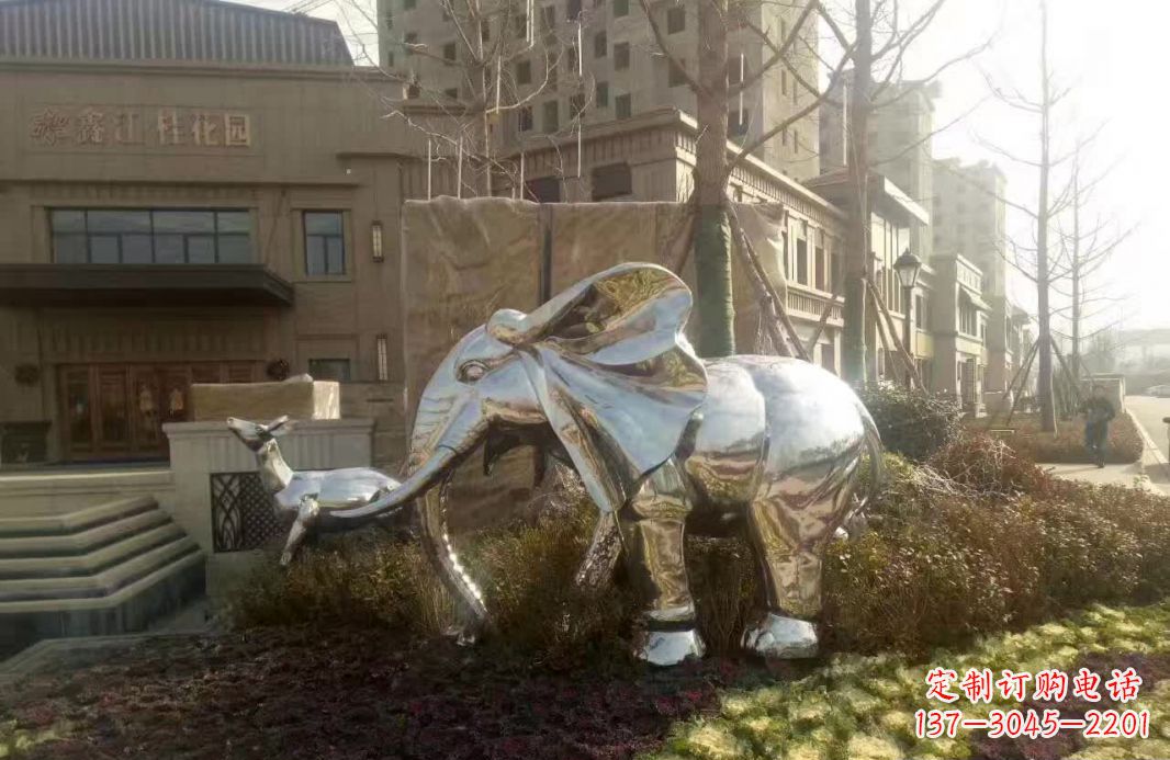 辽阳不锈钢大象雕塑——美轮美奂的艺术精品