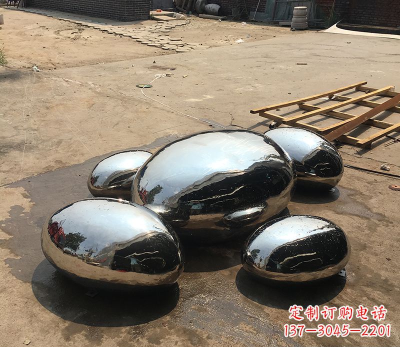 辽阳不锈钢水滴创造景观雕塑