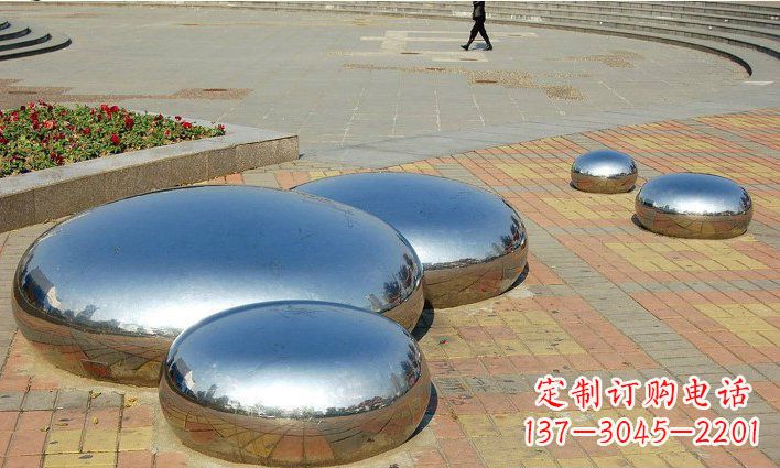 辽阳不锈钢水滴雕塑 (2)