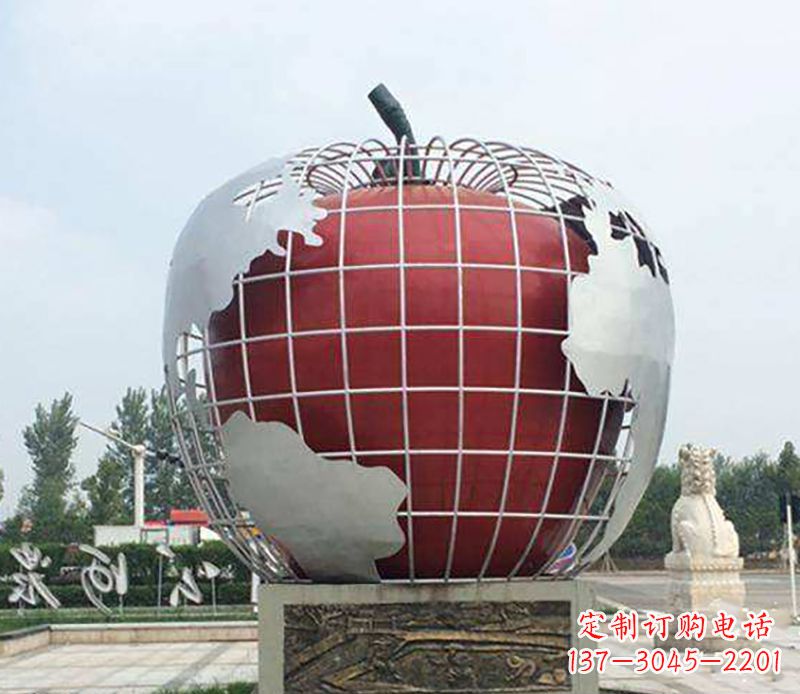 辽阳不锈钢水果雕塑艺术品精美绝伦