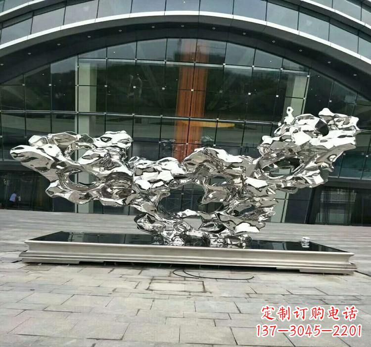 辽阳不锈钢太湖石抽象雕塑