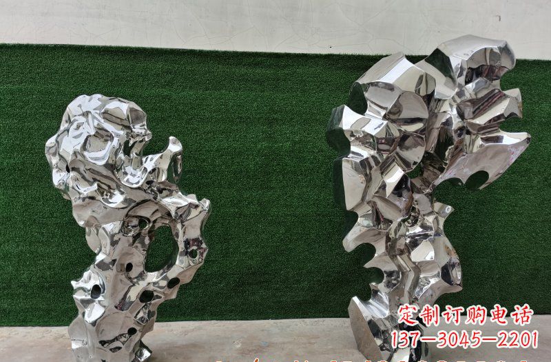 辽阳不锈钢太湖石景观雕塑
