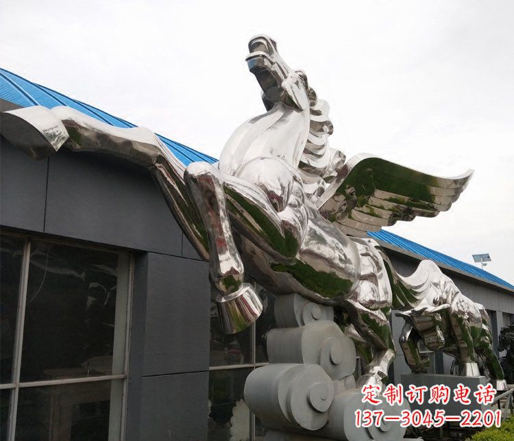 辽阳不锈钢腾云的飞马城市雕塑