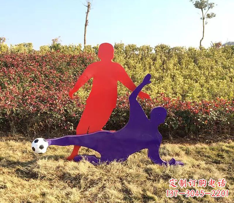 辽阳不锈钢踢足球广场雕塑