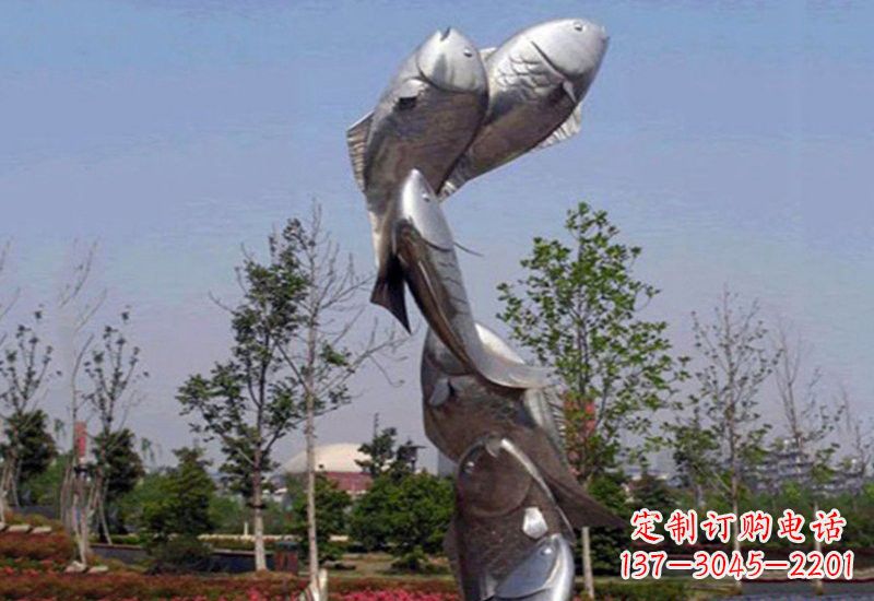 辽阳不锈钢跳跃的鲤鱼雕塑