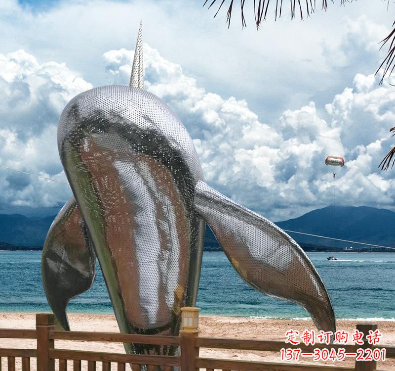 辽阳不锈钢鲸鱼雕塑精美绝伦