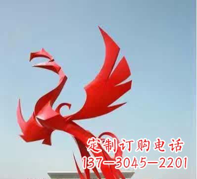 辽阳不锈钢铁艺凤凰雕塑美丽的象征