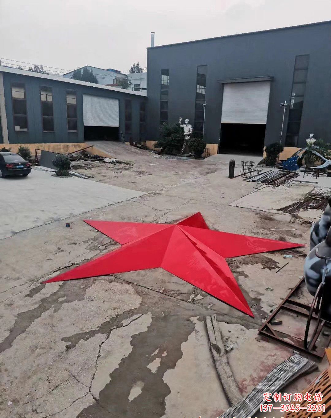 辽阳五角星的魅力不锈钢景观雕塑