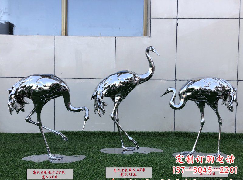 辽阳不锈钢仙鹤雕塑传承中国古典美感