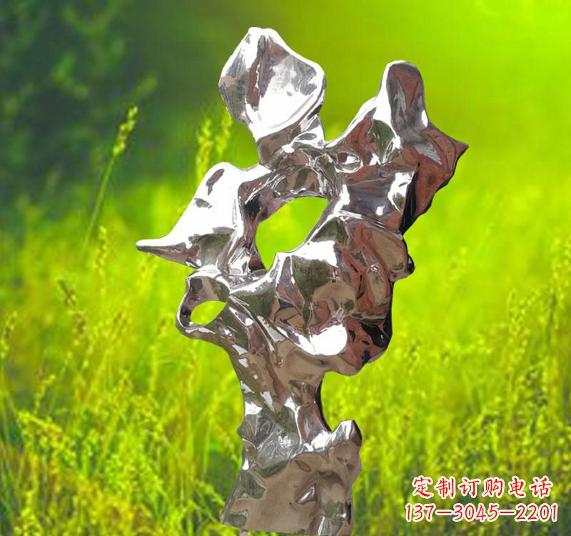 辽阳太湖石雕塑精致的不锈钢艺术
