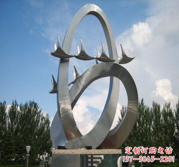 辽阳大雁飞翔——不锈钢现代大雁雕塑