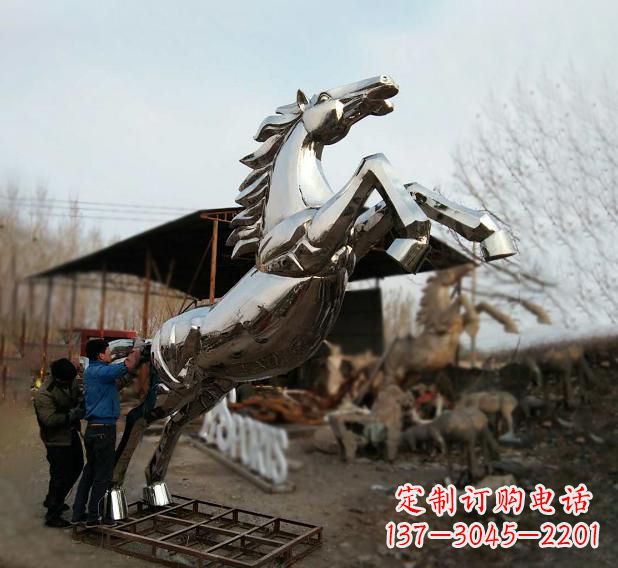 辽阳不锈钢现代动物马雕塑
