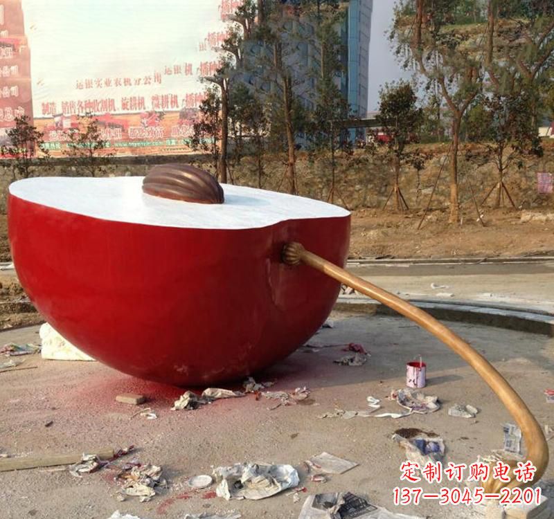 辽阳不锈钢苹果雕塑美丽与现代的融合