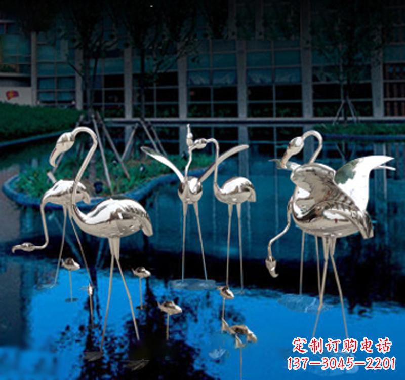 辽阳不锈钢仙鹤雕塑汇聚自然之美