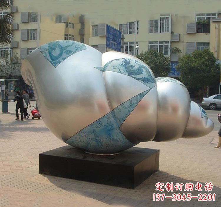 辽阳不锈钢小区海螺雕塑