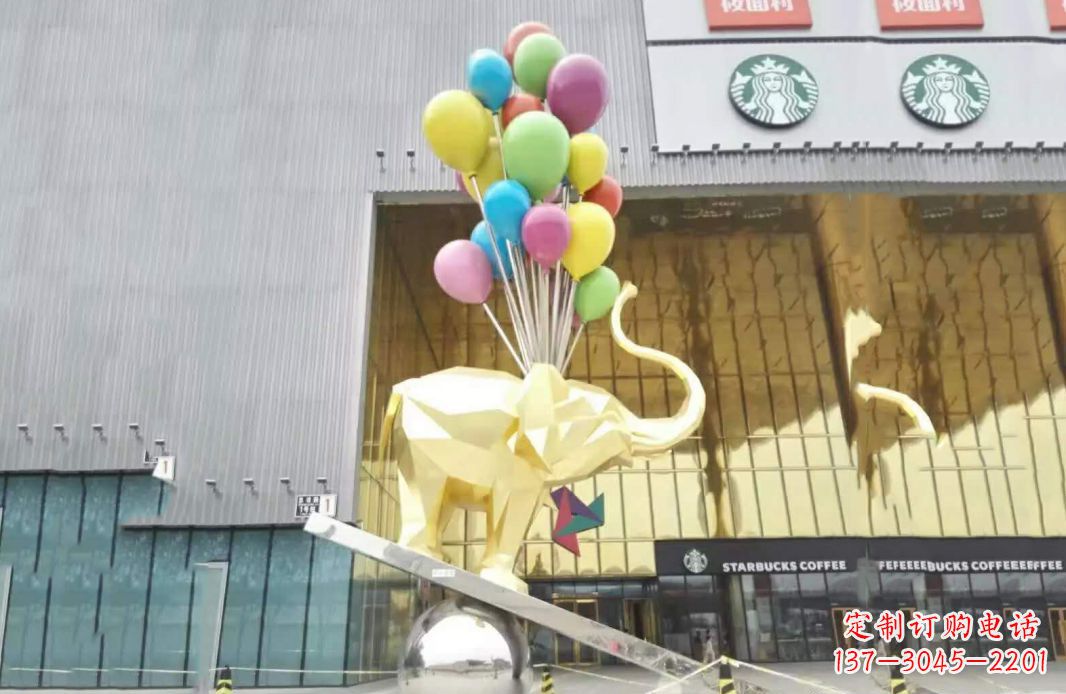 辽阳小象踩球不锈钢雕塑的魅力