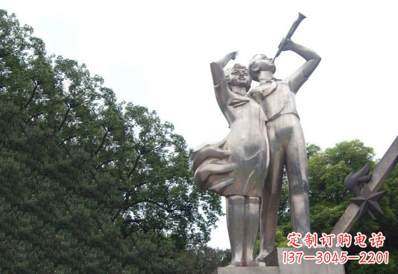 辽阳不锈钢小学生雕塑缔造美丽校园新风貌