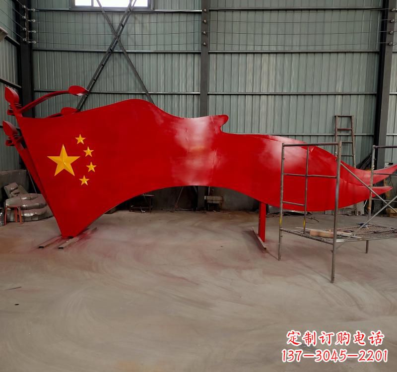 辽阳不锈钢校园党旗雕塑传承红色基因