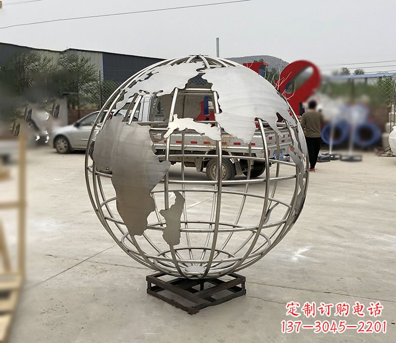 辽阳不锈钢校园地球仪雕塑见证地球美景