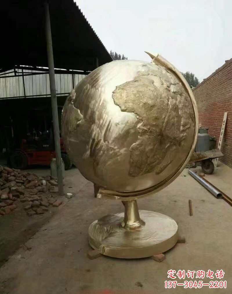 辽阳不锈钢地球仪雕塑象征地球家园