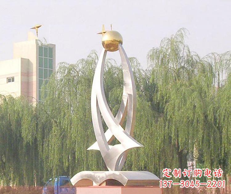 辽阳铭记校园美好——不锈钢书籍雕塑