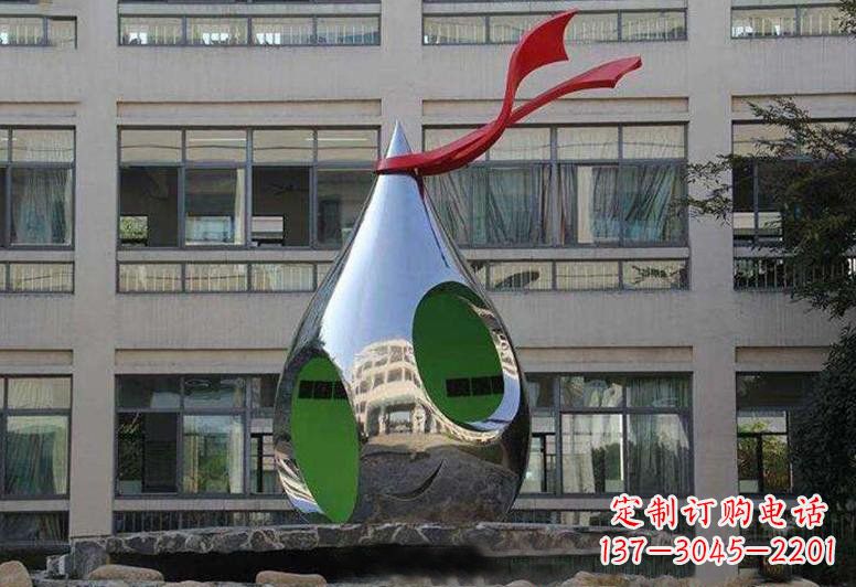 辽阳不锈钢校园水滴雕塑