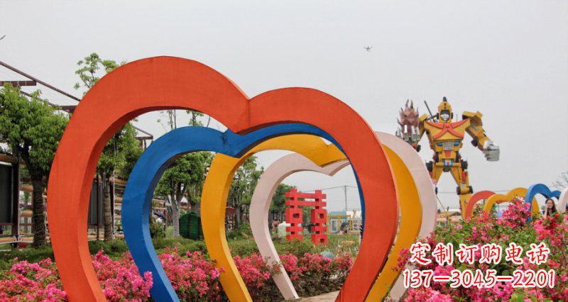 辽阳不锈钢心形拱门公园雕塑
