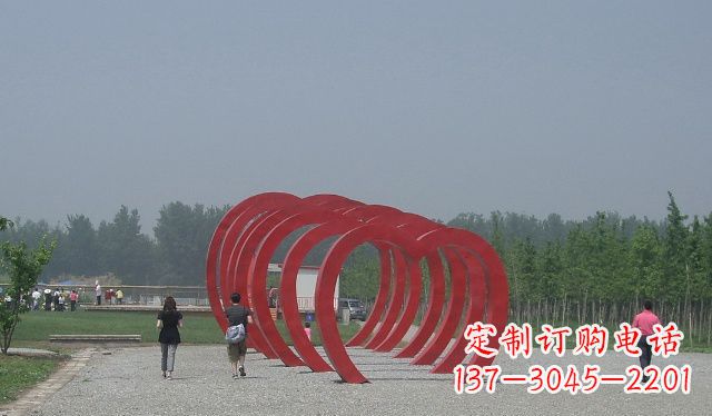辽阳不锈钢心形拱门公园景观雕塑