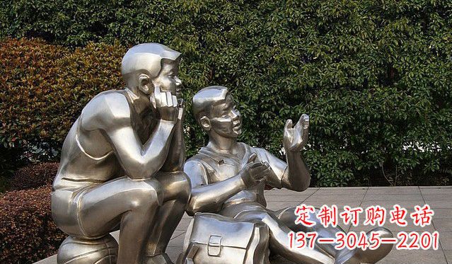 辽阳不锈钢的学生雕塑