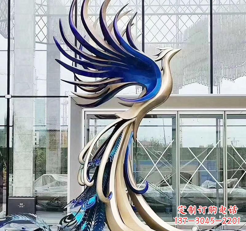 辽阳不锈钢艺术凤凰雕塑——璀璨夺目的艺术之美