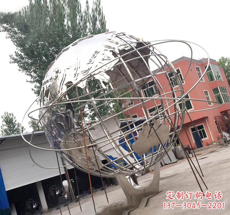 辽阳不锈钢艺术镂空地球仪雕塑