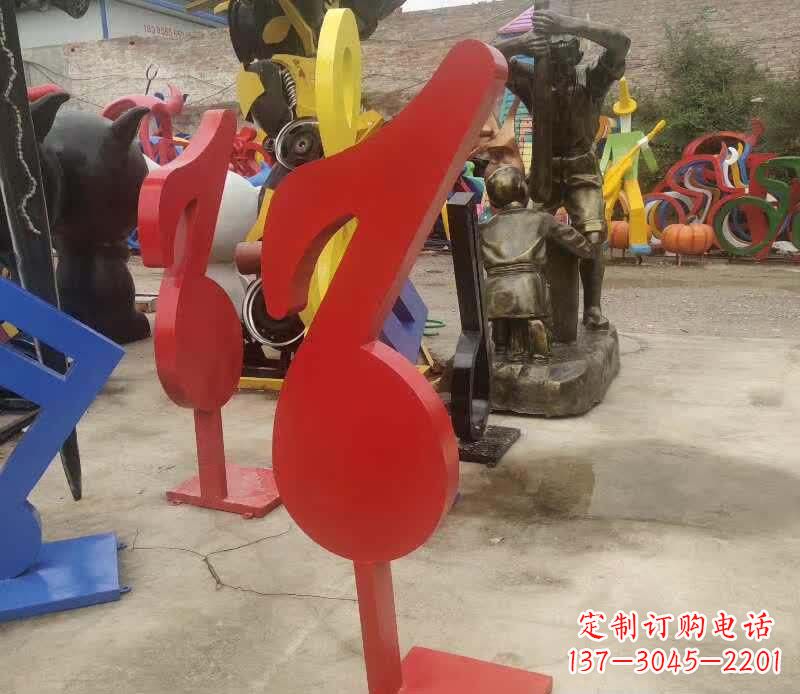 辽阳不锈钢音符雕塑悠扬的音乐美学