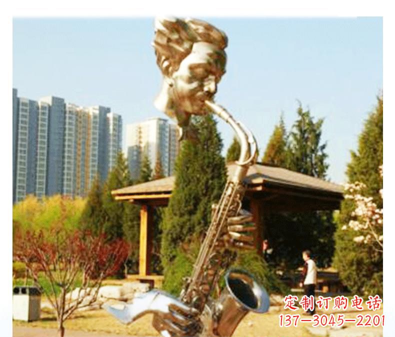 辽阳不锈钢萨克斯雕塑精美而又抒情