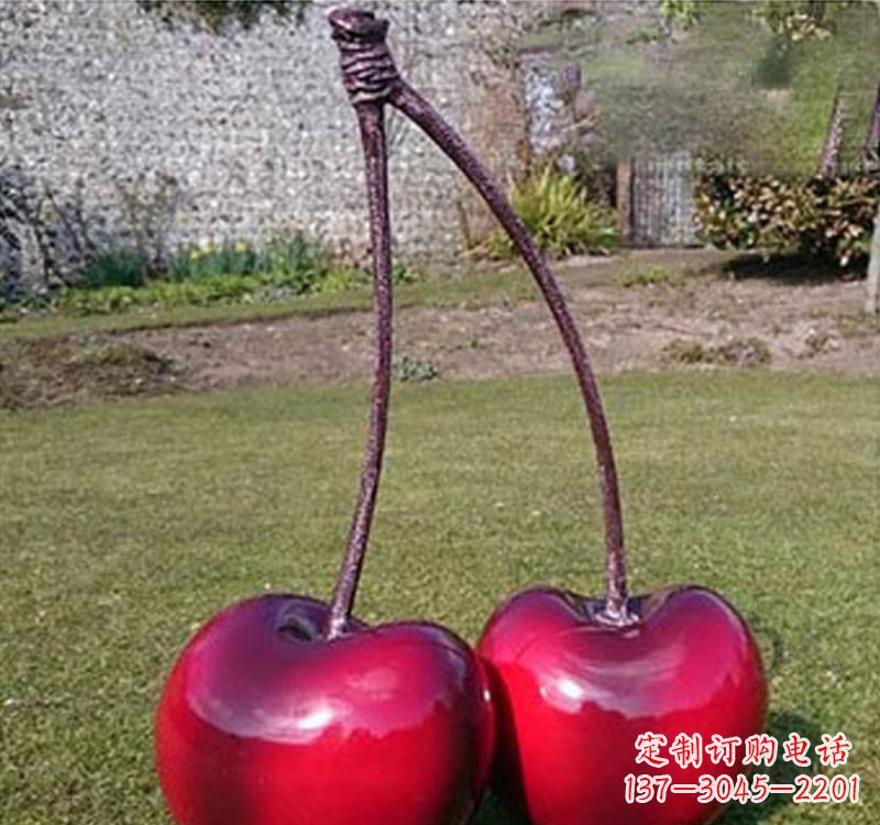 辽阳不锈钢樱桃雕塑传承美好记忆
