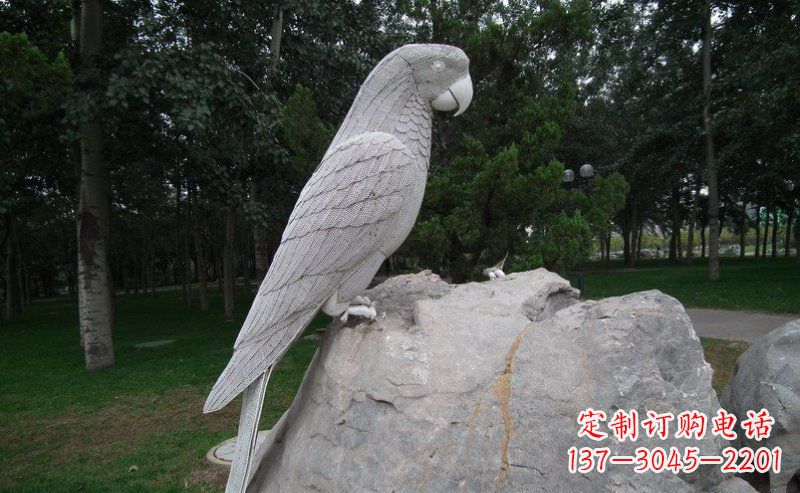 辽阳不锈钢鹦鹉精美的雕塑艺术