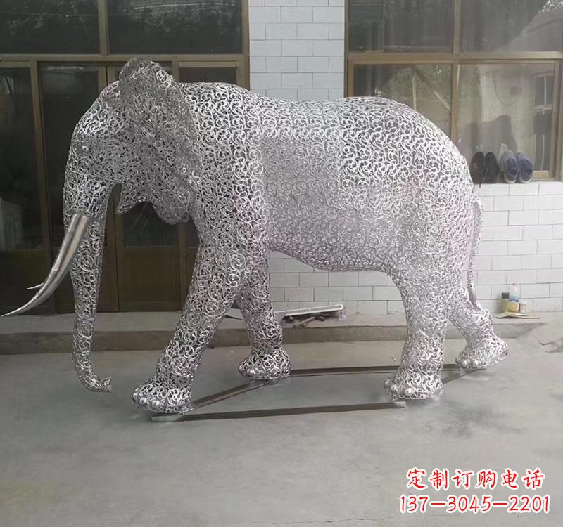 辽阳不锈钢园林大象雕塑