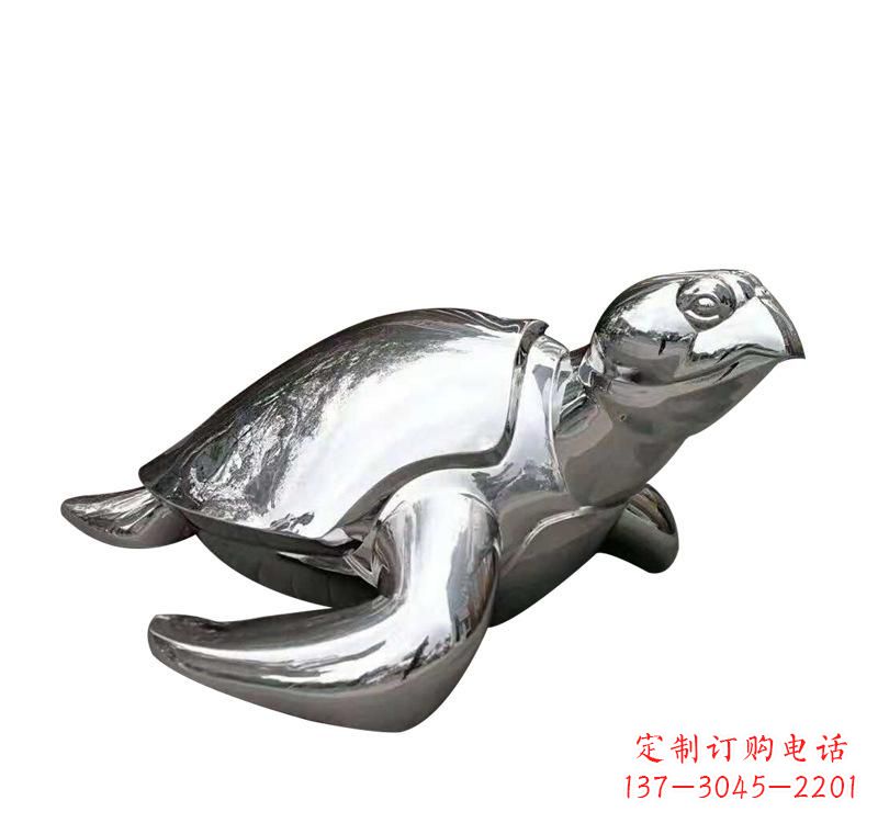 辽阳不锈钢海龟雕塑象征着长寿和坚强