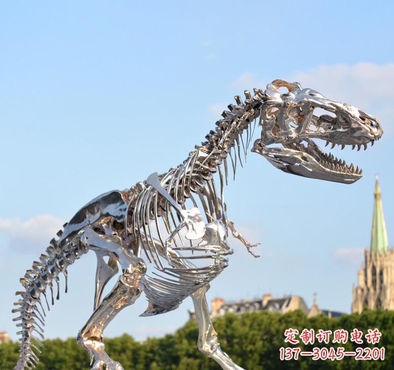 辽阳不锈钢恐龙雕塑精致纪念它们的存在